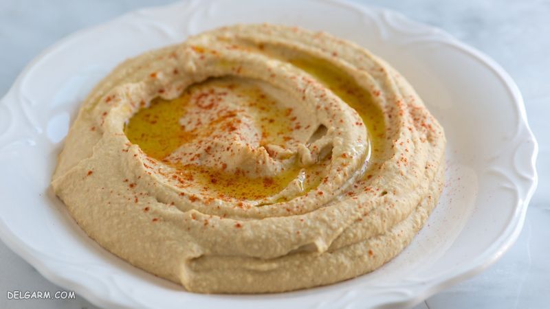 دستور تهیه 2 مدل هوموس غذای لبنانی بی نظیر و عالی در منزل (مرحله به مرحله)