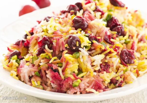 دستور تهیه 2 نمونه آلبالو پلو مجلسی (مرحله به مرحله)