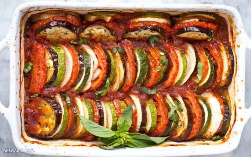 دستور تهیه 4 مدل راتاتویی فرانسوی غذای سالم و کم کالری (مرحله به مرحله)