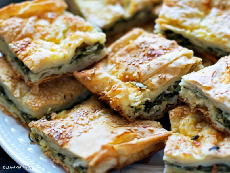 دستور تهیه بورک اسفناج میان وعده معروف ترکیه ای (مرحله به مرحله)