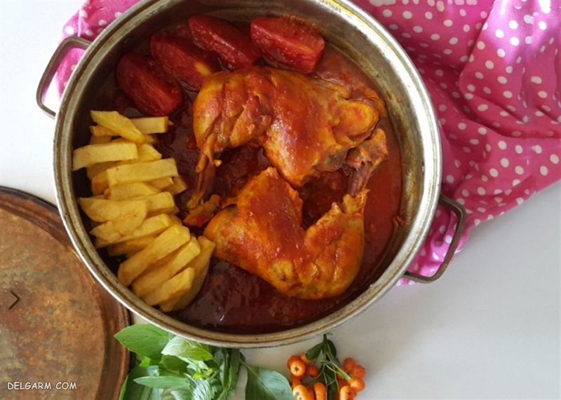 دستور تهیه ترشه کباب با مرغ و گوشت (مرحله به مرحله)