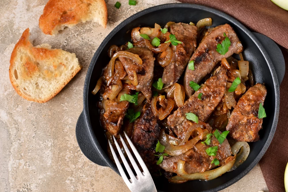 دستور تهیه خوراک جگر سفید (مرحله به مرحله)