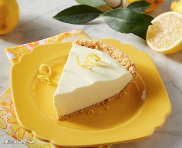 دستور تهیه دسر بیسکویتی (چیز کیک) با طعم لیمو و نعناء (مرحله به مرحله)