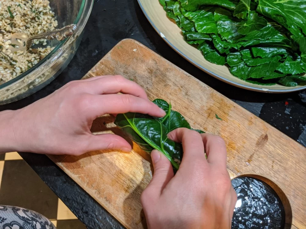 دستور تهیه دلمه اسفناج بمب آهن و انرژی (مرحله به مرحله)