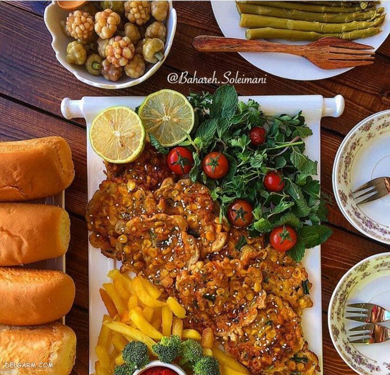 دستور تهیه کوکو ذرت غذای مجلسی و لاکچری (مرحله به مرحله)