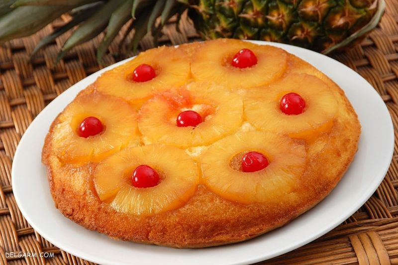 دستور تهیه کیک آناناس وارونه جدید و متفاوت (مرحله به مرحله)
