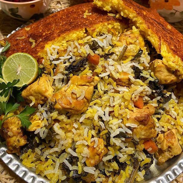 مواد لازم و آموزش اسفناج پلو با مرغ برای 2 یا 4 یا 6 نفر | تناسب ساده