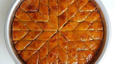 مواد لازم و آموزش باقلوای گردویی خانگی (مرحله به مرحله)