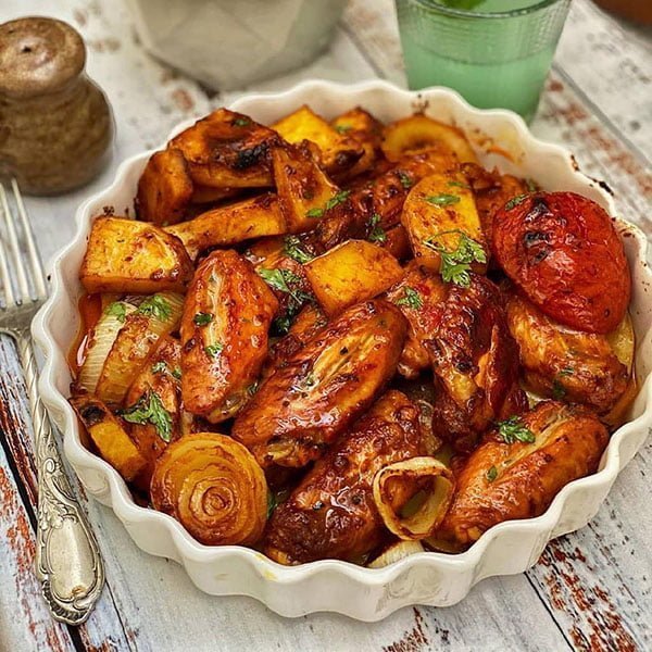 مواد لازم و آموزش بال مرغ دودی برای 2 یا 4 یا 6 نفر | تناسب ساده مواد لازم و آموزش بال مرغ دودی برای 2 یا 4 یا 6 نفر | تناسب ساده
