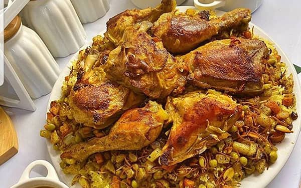مواد لازم و آموزش بریانی مرغ برای 2 یا 4 یا 6 نفر | تناسب ساده