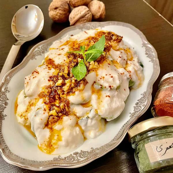 مواد لازم و آموزش بورانی کدو و گردو برای 2 یا 4 یا 6 نفر | تناسب ساده