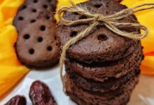 مواد لازم و آموزش بیسکویت خرمایی بدون فر خانگی (مرحله به مرحله)