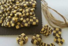 مواد لازم و آموزش بیسکویت شطرنجی خانگی (مرحله به مرحله)