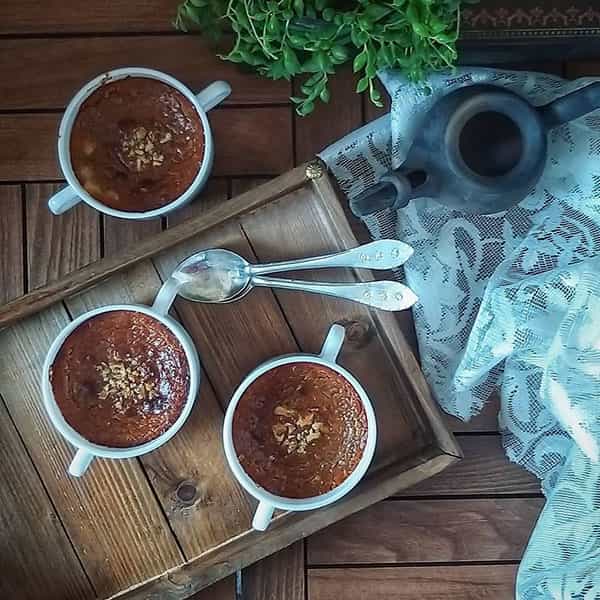 مواد لازم و آموزش حلوای شیره با رویه ارده برای 2 یا 4 یا 6 نفر | تناسب ساده