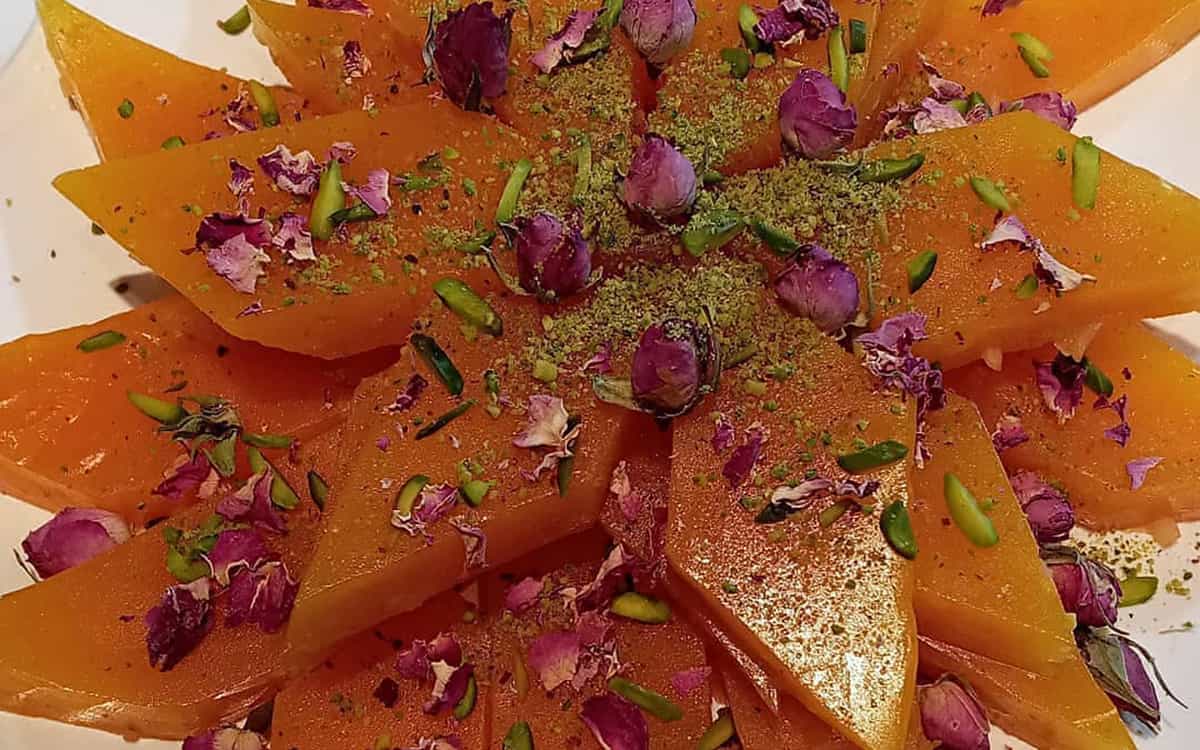 مواد لازم و آموزش حلوای مسقطی برای 2 یا 4 یا 6 نفر | تناسب ساده