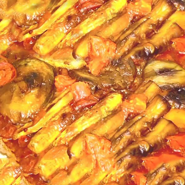 مواد لازم و آموزش خوراک گوجه بادمجان برای 2 یا 4 یا 6 نفر | تناسب ساده مواد لازم و آموزش خوراک گوجه بادمجان برای 2 یا 4 یا 6 نفر | تناسب ساده