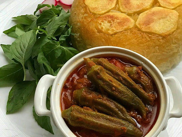 مواد لازم و آموزش خورش بامیه با گوشت قلقلی برای 2 یا 4 یا 6 نفر | تناسب ساده
