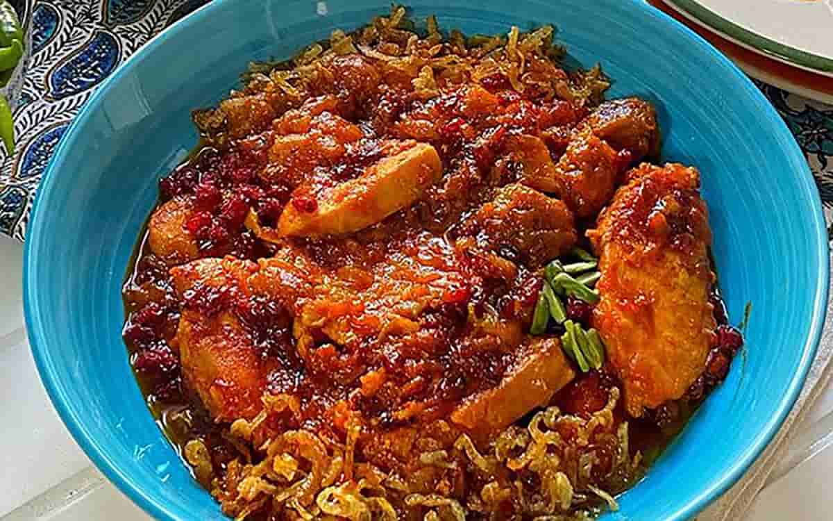 مواد لازم و آموزش خورش زرشک آلو برای 2 یا 4 یا 6 نفر | تناسب ساده