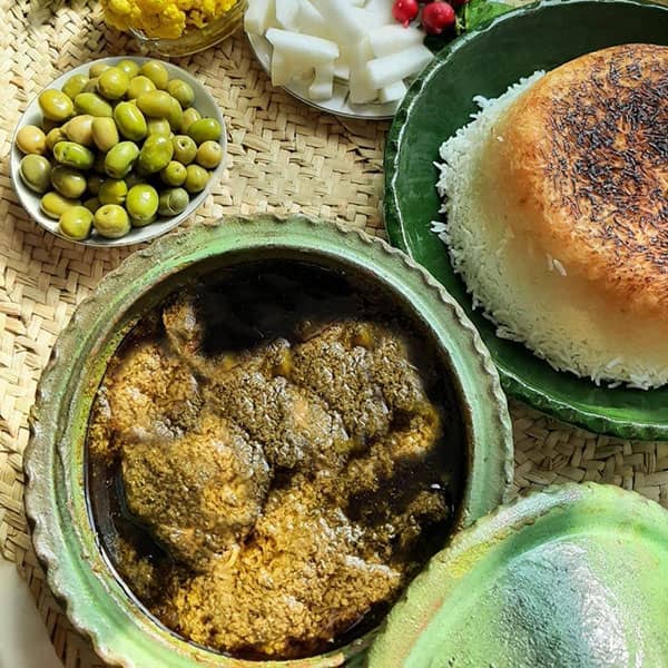 مواد لازم و آموزش خورش سبزی فسنجان برای 2 یا 4 یا 6 نفر | تناسب ساده