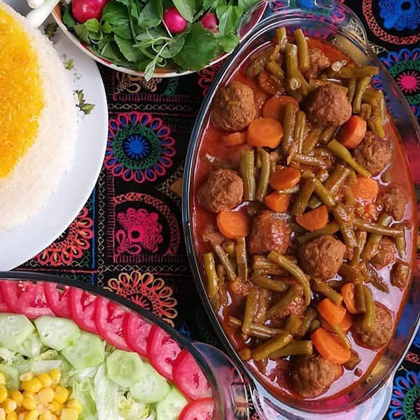 مواد لازم و آموزش خورش لوبیا سبز با قلقلی برای 2 یا 4 یا 6 نفر | تناسب ساده مواد لازم و آموزش خورش لوبیا سبز با قلقلی برای 2 یا 4 یا 6 نفر | تناسب ساده