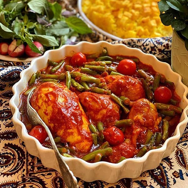 مواد لازم و آموزش خورش لوبیا سبز با مرغ برای 2 یا 4 یا 6 نفر | تناسب ساده مواد لازم و آموزش خورش لوبیا سبز با مرغ برای 2 یا 4 یا 6 نفر | تناسب ساده