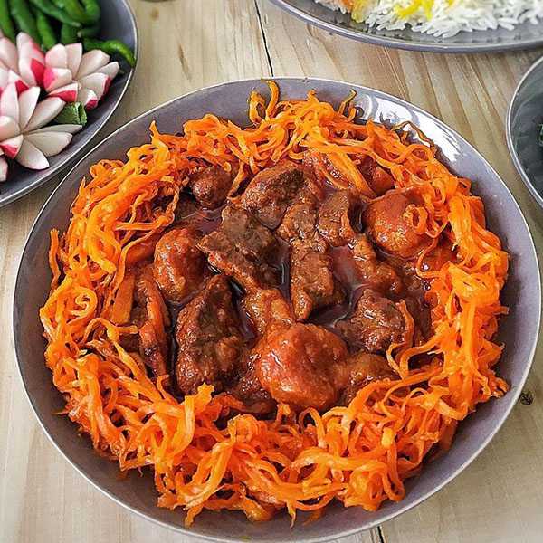 مواد لازم و آموزش خورش هویج برای 2 یا 4 یا 6 نفر | تناسب ساده