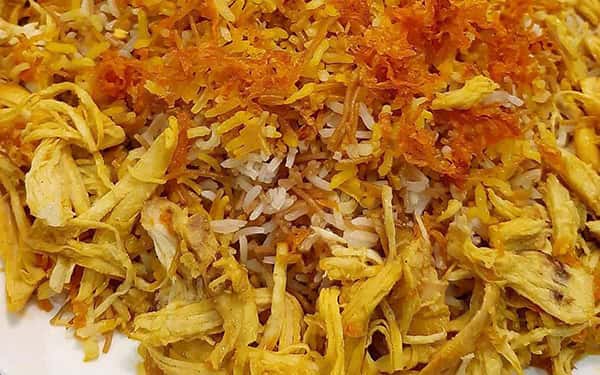 مواد لازم و آموزش رشته پلو با مرغ ریش ریش برای 2 یا 4 یا 6 نفر | تناسب ساده مواد لازم و آموزش رشته پلو با مرغ ریش ریش برای 2 یا 4 یا 6 نفر | تناسب ساده