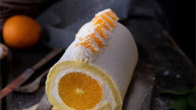 مواد لازم و آموزش رولت پرتقالی خانگی (مرحله به مرحله)
