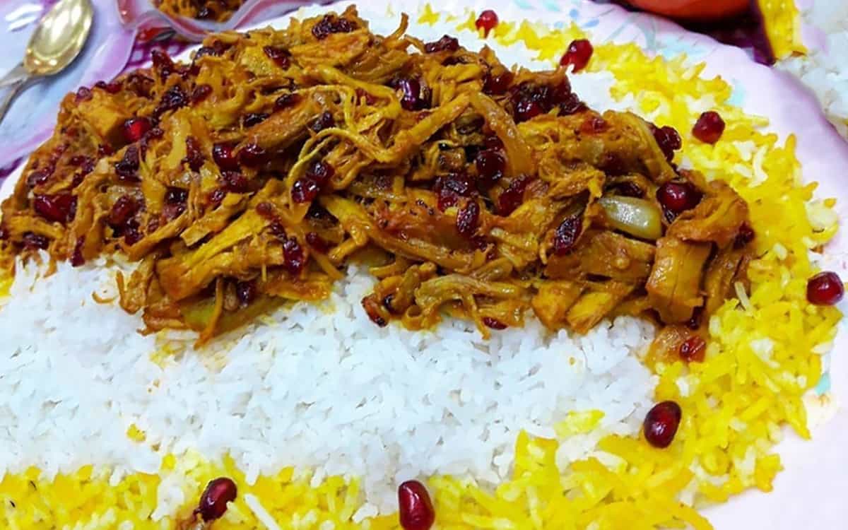 مواد لازم و آموزش زرشک پلو با مرغ ریش ریش برای 2 یا 4 یا 6 نفر | تناسب ساده