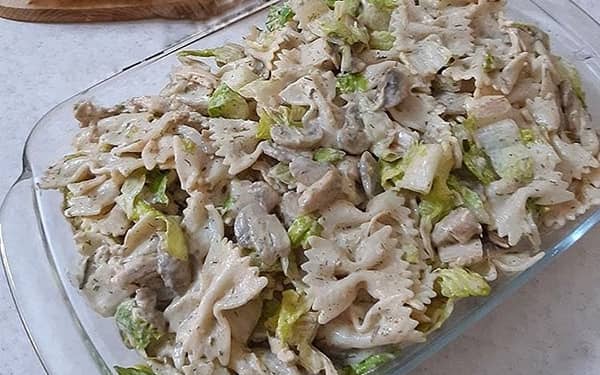مواد لازم و آموزش سالاد ماکارونی با کاهو برای 2 یا 4 یا 6 نفر | تناسب ساده