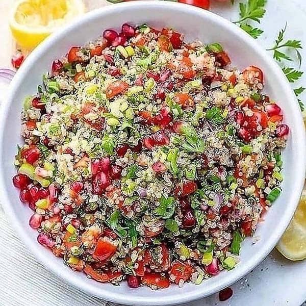 مواد لازم و آموزش سالاد مدیترانه ای برای 2 یا 4 یا 6 نفر | تناسب ساده