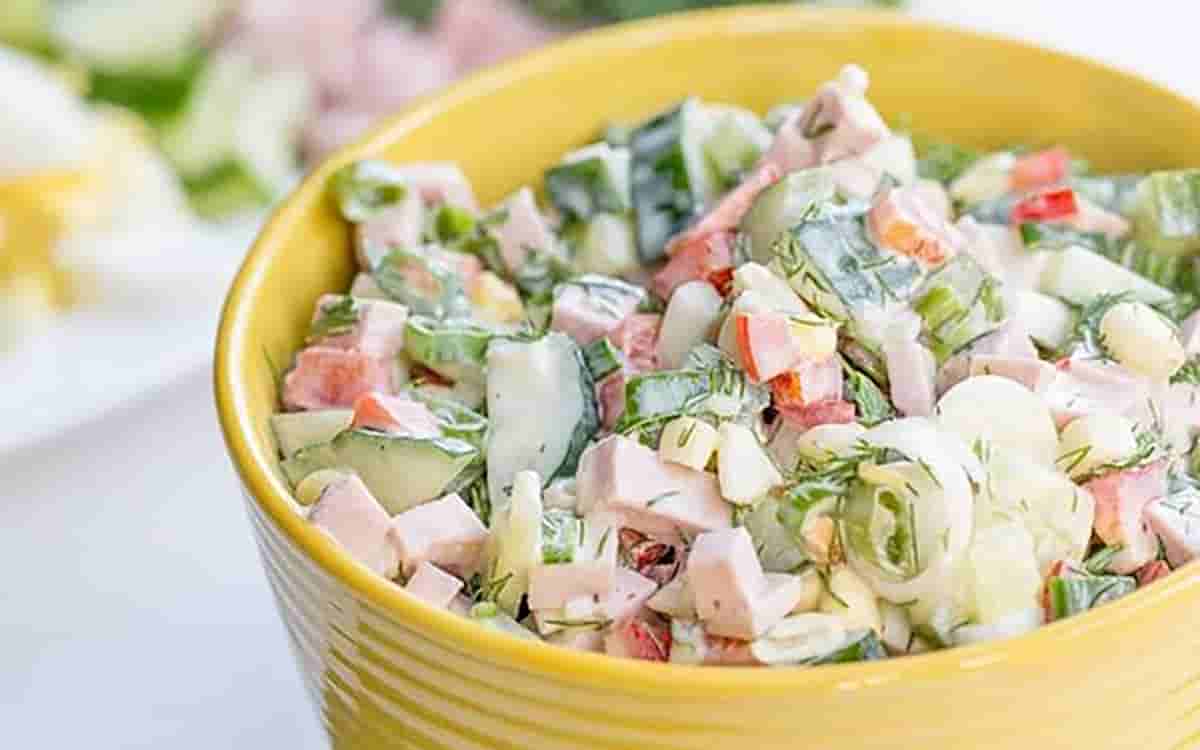 مواد لازم و آموزش سالاد کاب برای 2 یا 4 یا 6 نفر | تناسب ساده