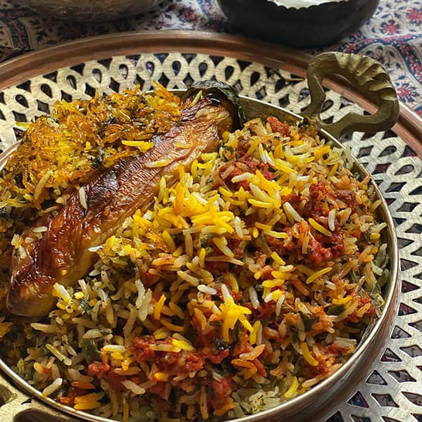 مواد لازم و آموزش سبزی پلو دامغانی برای 2 یا 4 یا 6 نفر | تناسب ساده