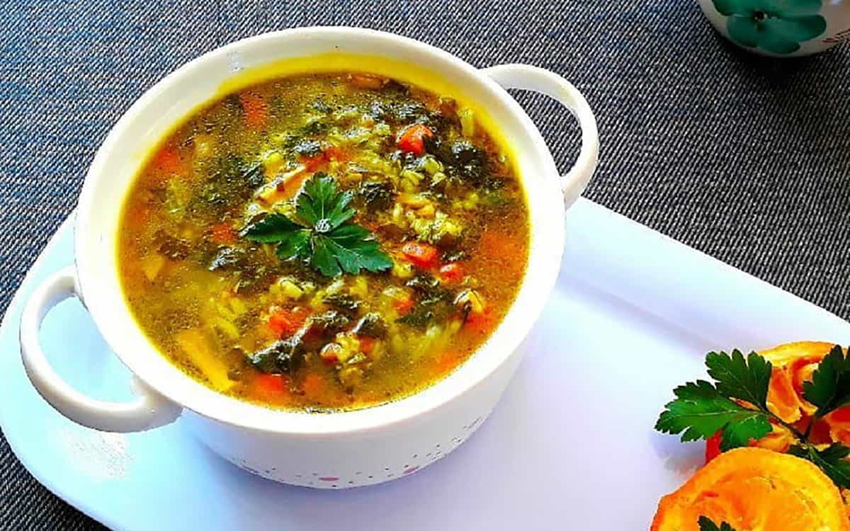 مواد لازم و آموزش سوپ جعفری برای 2 یا 4 یا 6 نفر | تناسب ساده