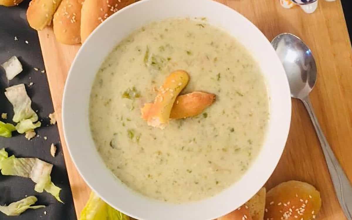 مواد لازم و آموزش سوپ کاهو برای 2 یا 4 یا 6 نفر | تناسب ساده