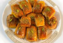 مواد لازم و آموزش شیرینی بیساق خانگی (مرحله به مرحله)