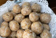 مواد لازم و آموزش شیرینی پیس گنده خانگی (مرحله به مرحله)
