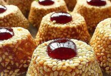 مواد لازم و آموزش شیرینی کنجدی مربایی خانگی (مرحله به مرحله)