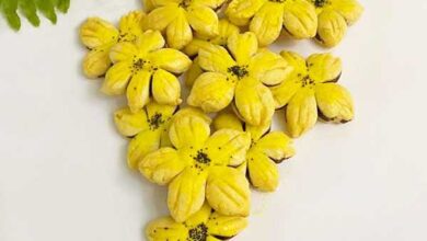 مواد لازم و آموزش شیرینی گل نرگس خانگی (مرحله به مرحله)