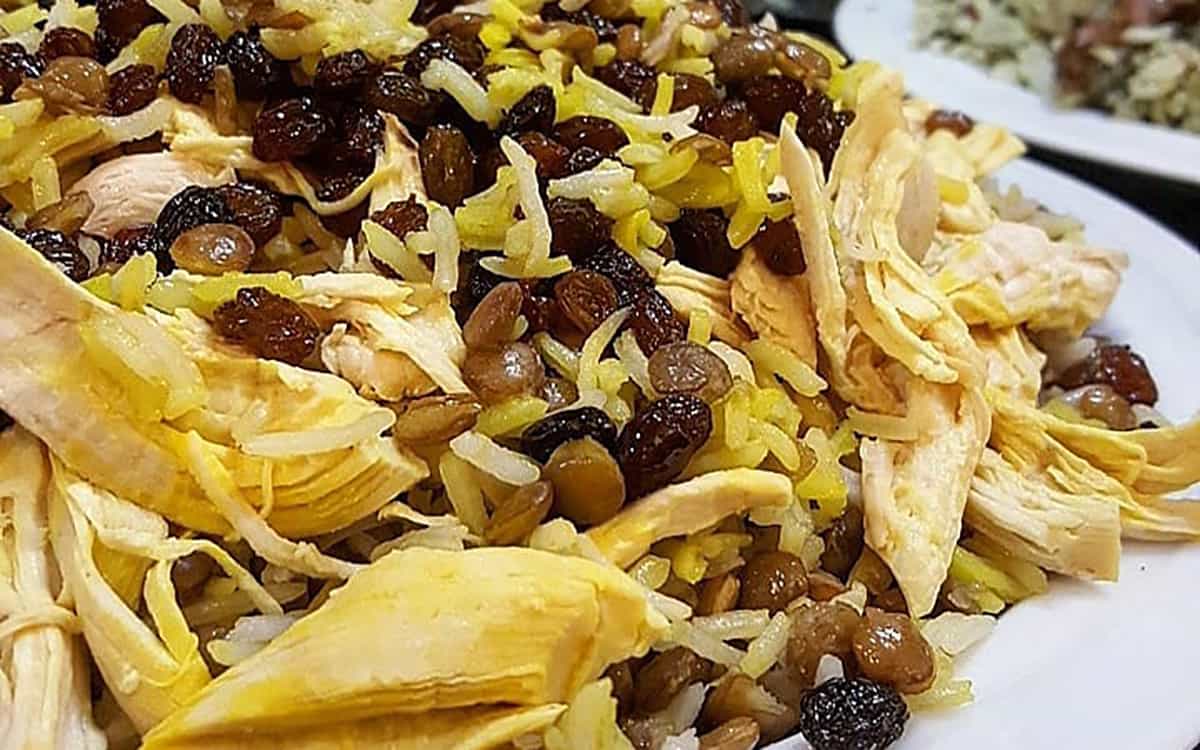 مواد لازم و آموزش عدس پلو با مرغ برای 2 یا 4 یا 6 نفر | تناسب ساده
