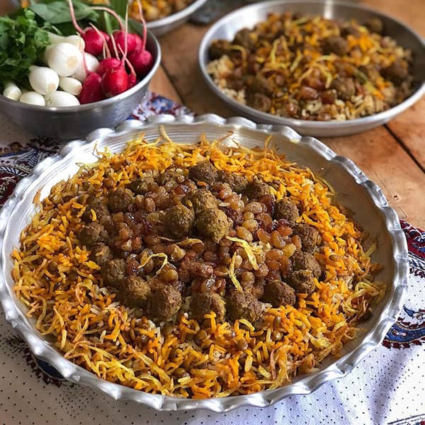 مواد لازم و آموزش عدس پلو با گوشت قلقلی برای 2 یا 4 یا 6 نفر | تناسب ساده