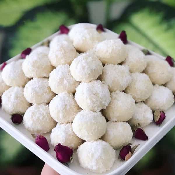 مواد لازم و آموزش قرابیه نارگیلی خانگی (مرحله به مرحله)