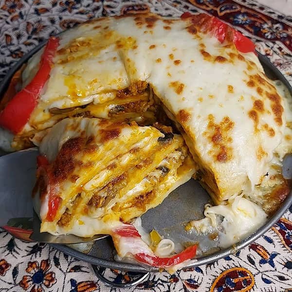 مواد لازم و آموزش لازانیا با کرپ برای 2 یا 4 یا 6 نفر | تناسب ساده مواد لازم و آموزش لازانیا با کرپ برای 2 یا 4 یا 6 نفر | تناسب ساده