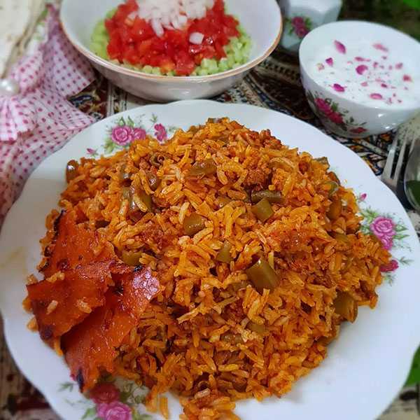 مواد لازم و آموزش لوبیا پلو برای 2 یا 4 یا 6 نفر | تناسب ساده