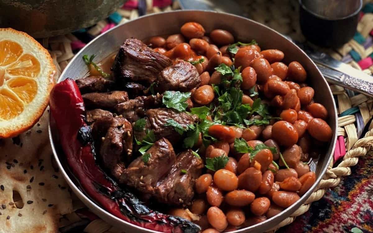 مواد لازم و آموزش لوبیا کباب رشتی برای 2 یا 4 یا 6 نفر | تناسب ساده