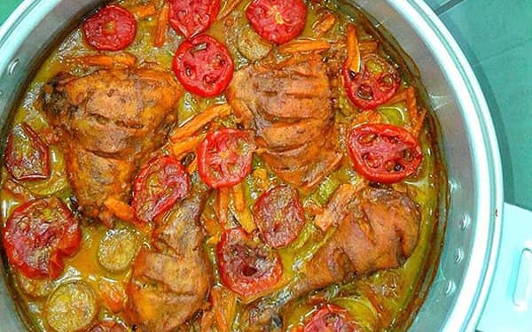 مواد لازم و آموزش مرغ تنوری و سبزیجات برای 2 یا 4 یا 6 نفر | تناسب ساده