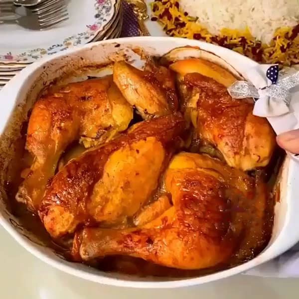 مواد لازم و آموزش مرغ در فر برای 2 یا 4 یا 6 نفر | تناسب ساده
