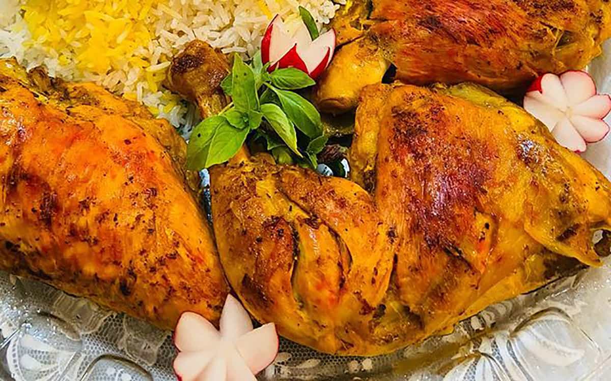 مواد لازم و آموزش مرغ زعفرانی برای 2 یا 4 یا 6 نفر | تناسب ساده