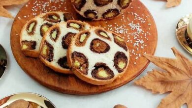 مواد لازم و آموزش نان صبحانه پلنگی خانگی (مرحله به مرحله)