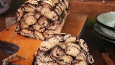مواد لازم و آموزش نان مرمر نوتلایی خانگی (مرحله به مرحله)